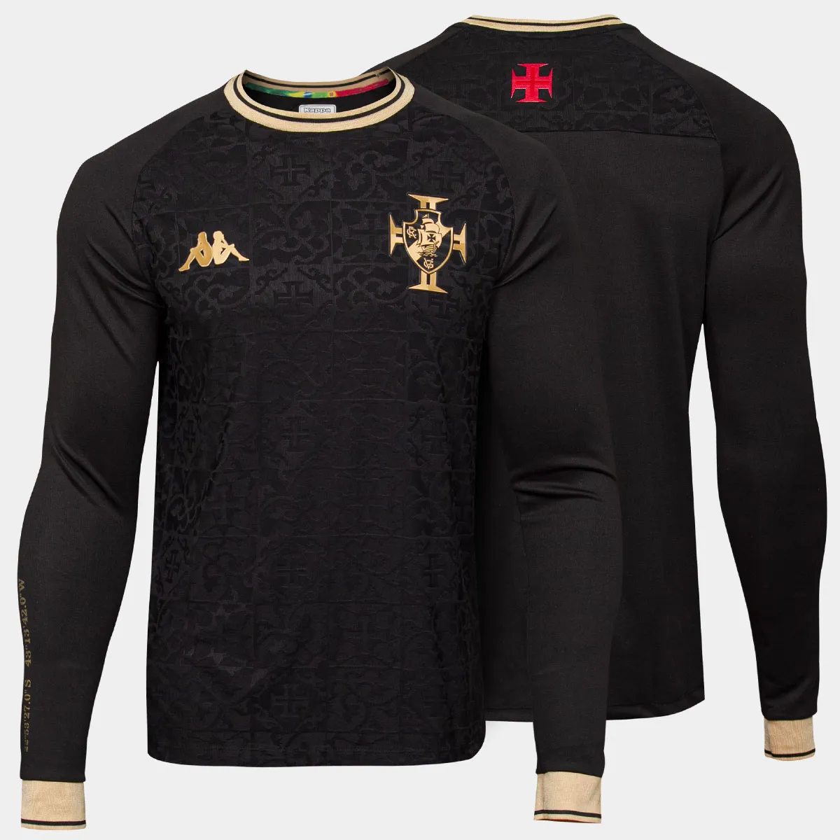 Camisa do Vasco Kappa Third Preta Manga Longa 22/23 - Imagem 2
