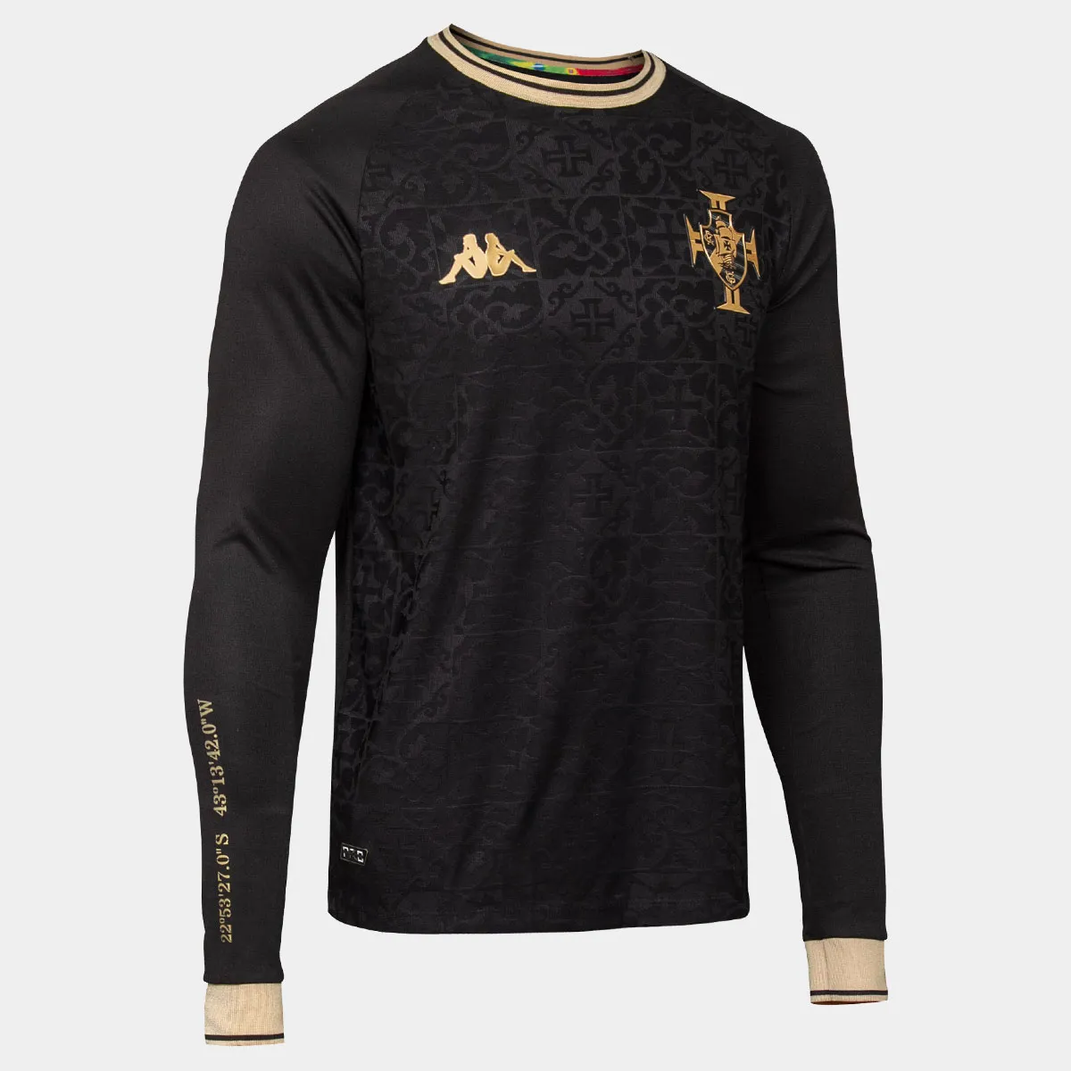Camisa do Vasco Kappa Third Preta Manga Longa 22/23 - Imagem 5